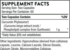 THORNE Curcumin Phytosome 1000 mg (Meriva), 120 Capsules - Clearance Sale