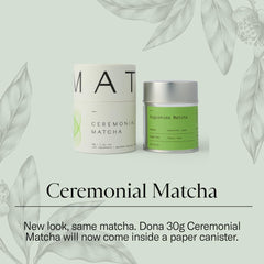 Dona Ceremonial Grade Matcha, Stone-Milled from Wazuka, Kyoto Family Tea Estate, Hot or Iced, 1.1 Ounce Airtight Seal Tin