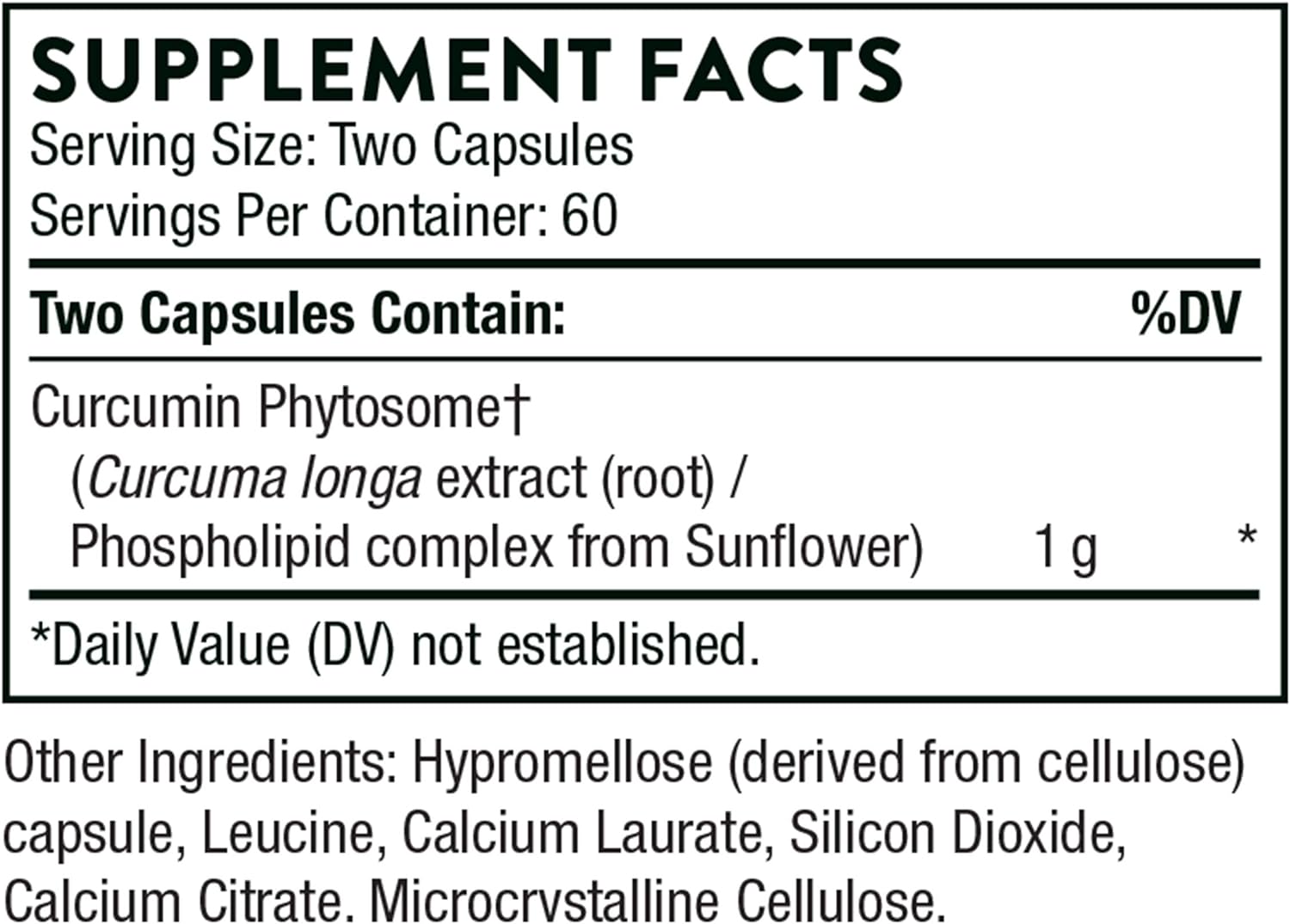 THORNE Curcumin Phytosome 1000 mg (Meriva), 120 Capsules - Clearance Sale