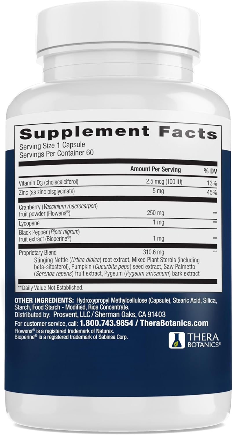 Advanced Men's Prostate Support Natural Supplement Prosvent 60 count - Clearance Sale